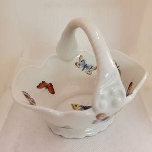 Limoge Chamart France Basket Butterfly Pattern
